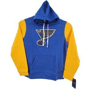 St. Louis Blues Hockey NHL Hoodie Men's Size Large Blue Gold New